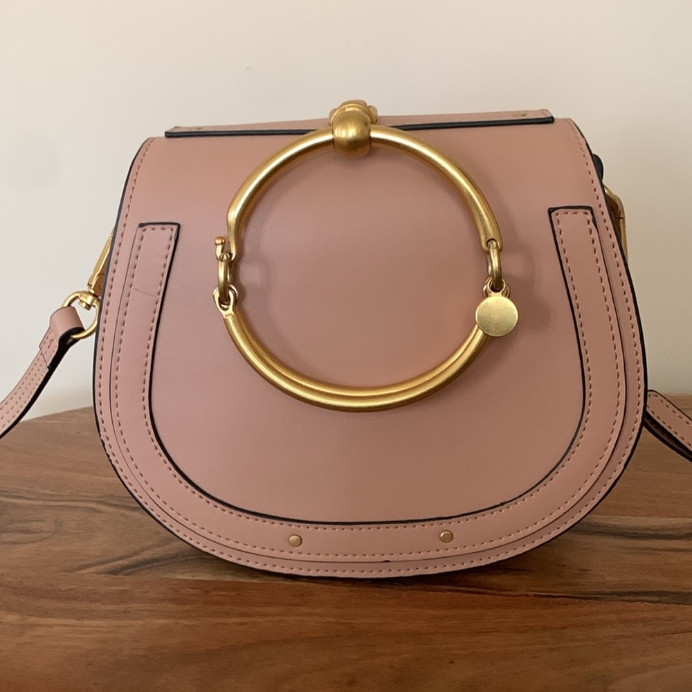 Leather Handbag nude blush